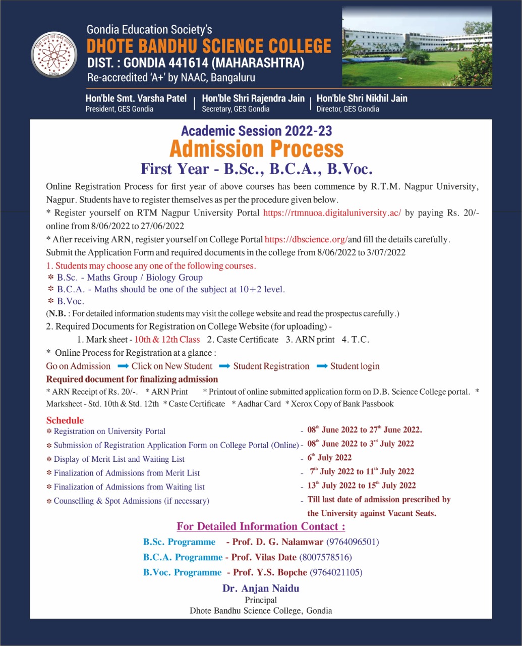 Admission Process 2022-23
